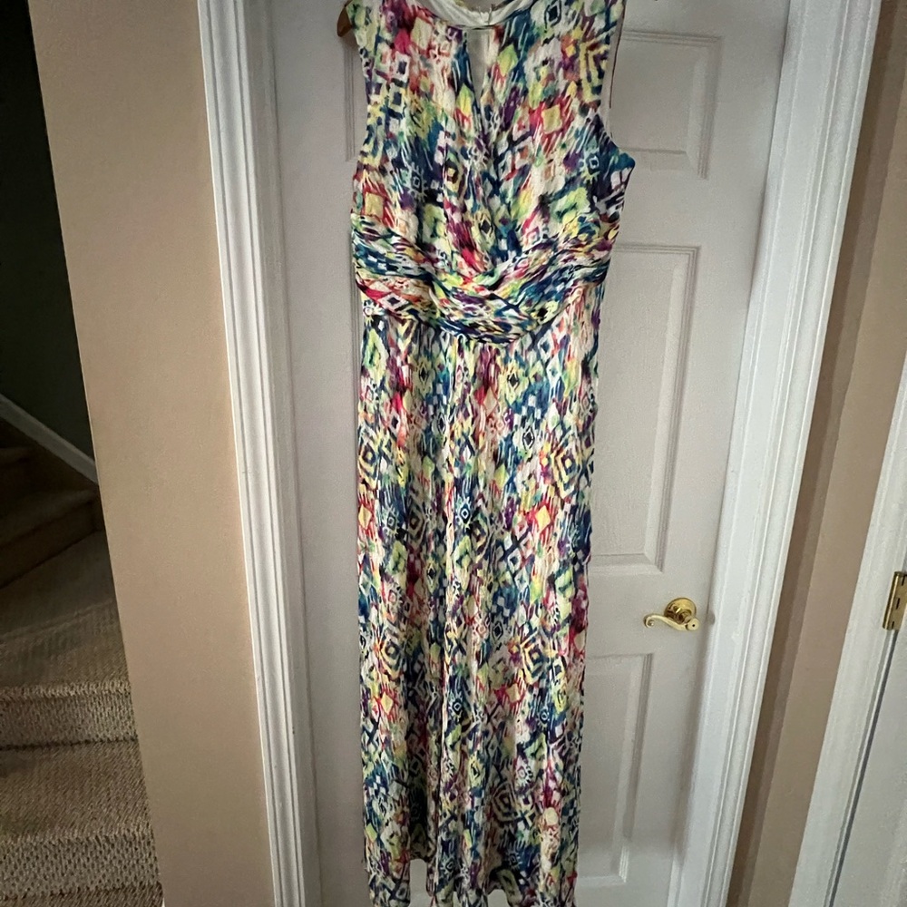 Multicolor Sleeveless Maxi Dress